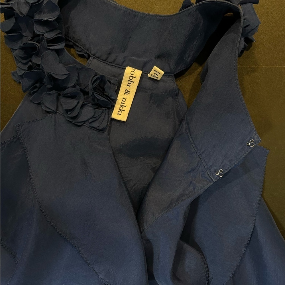 Robbi & Nikki 100% Silk Ruffled Sleeveless Blouse/XSmall - Picture 6 of 8